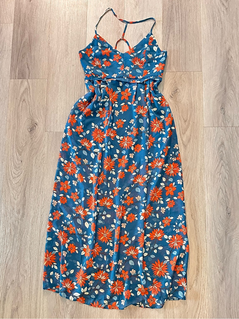 blue floral summer dress